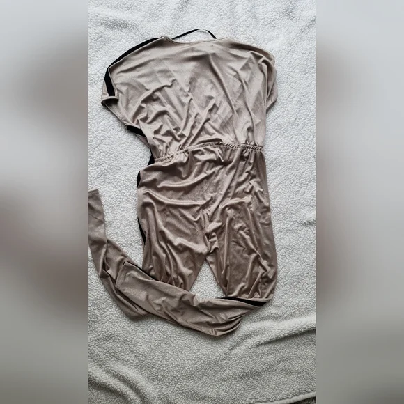 Dolman Jumpsuit gold lurex Jersey color large disco Kardashian kollection